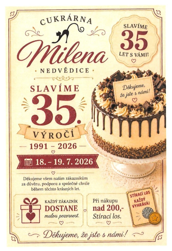 Cukrárna Milena - 35. let