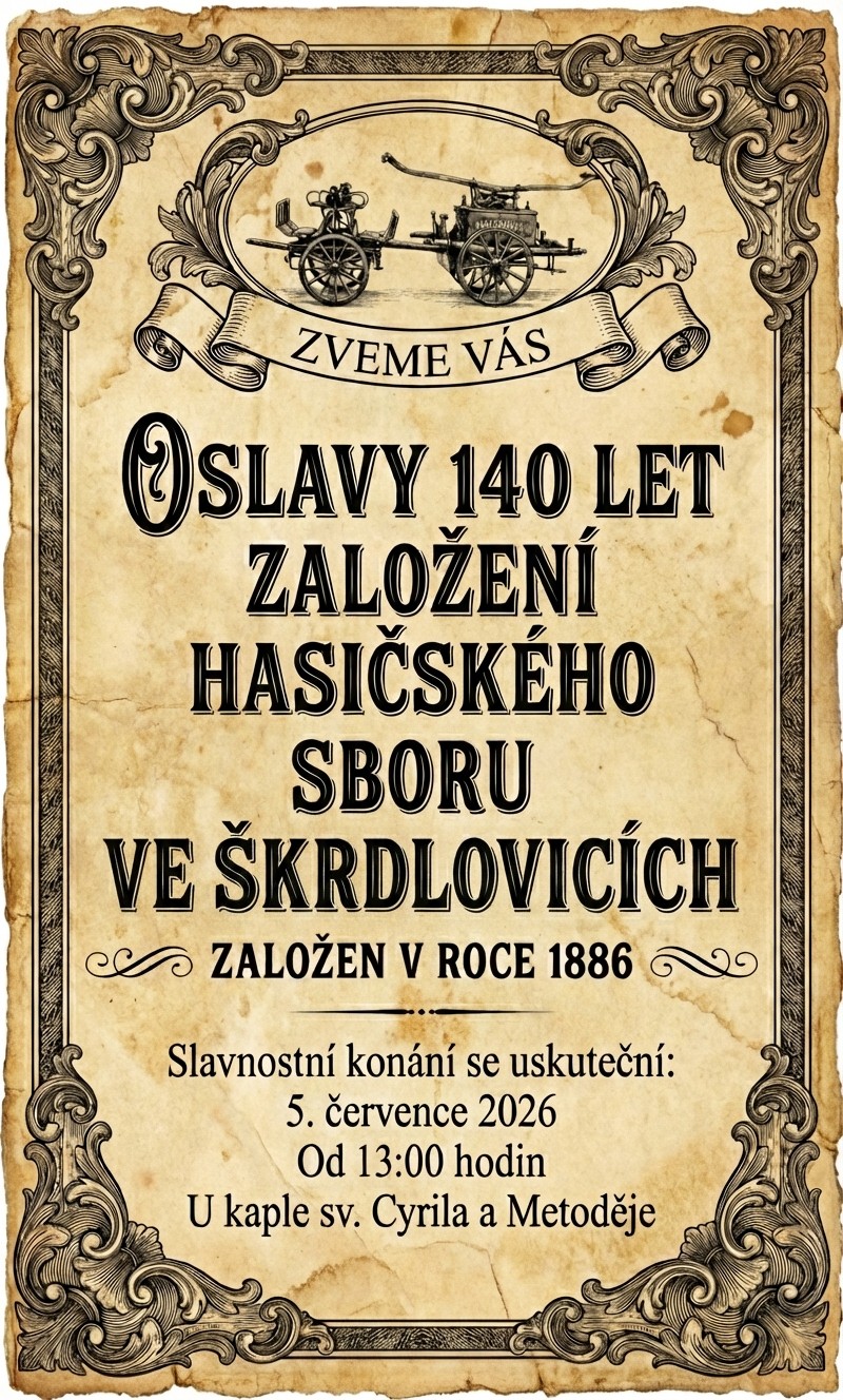 Oslavy obce a hasičů ve Škrdlovicích