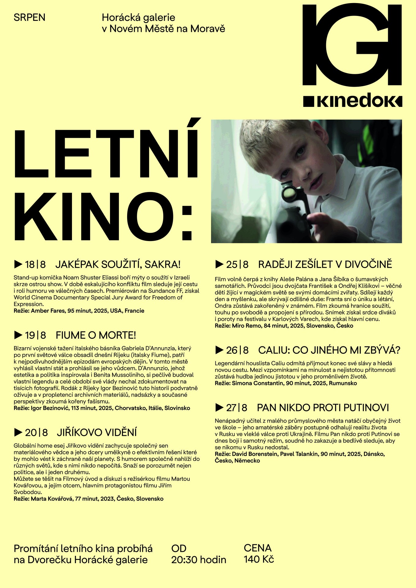LETNÍ KINO S DOKUMENTÁRNÍM FILMEM - Jiříkovo vidění