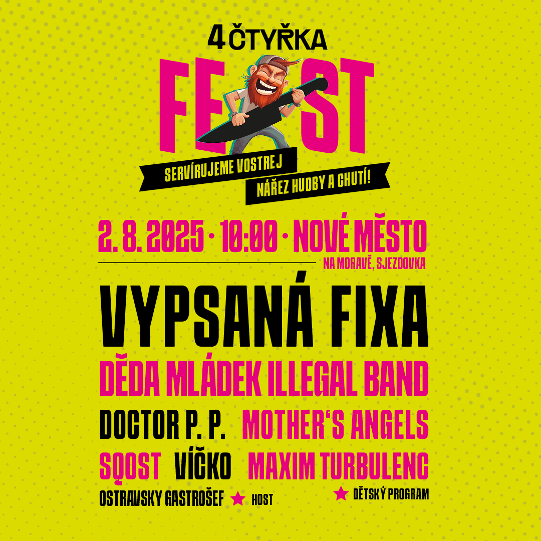 4Čtyřka Fest: Nový letní festival plný hudby, lahůdek a přehlídky pivovarů míří na Vysočinu