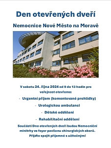 Den otevřených dveří Nemocnice Nové Město na Moravě