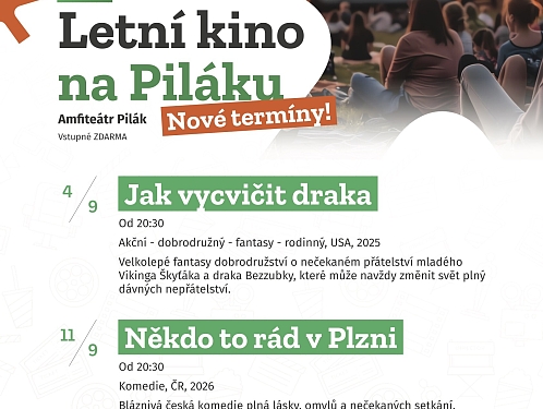 Letní kino na Piláku - nové zářijové termíny