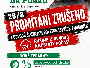 Promítání 28. srpna je zrušeno, filmy přesouváme na nové termíny