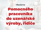 Hledáme pomocného pracovníka do uzenářské výroby, řidiče