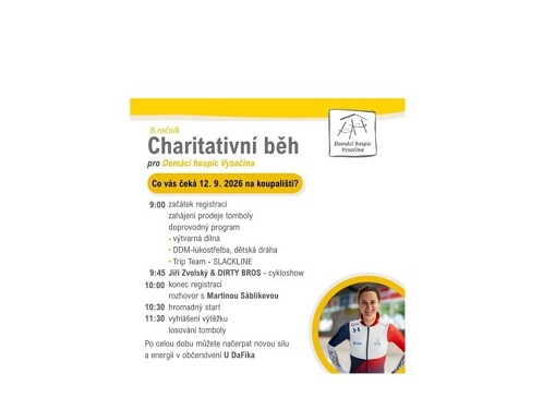 Program Charitativního běhu pro Domácí hospic Vysočina je již znám